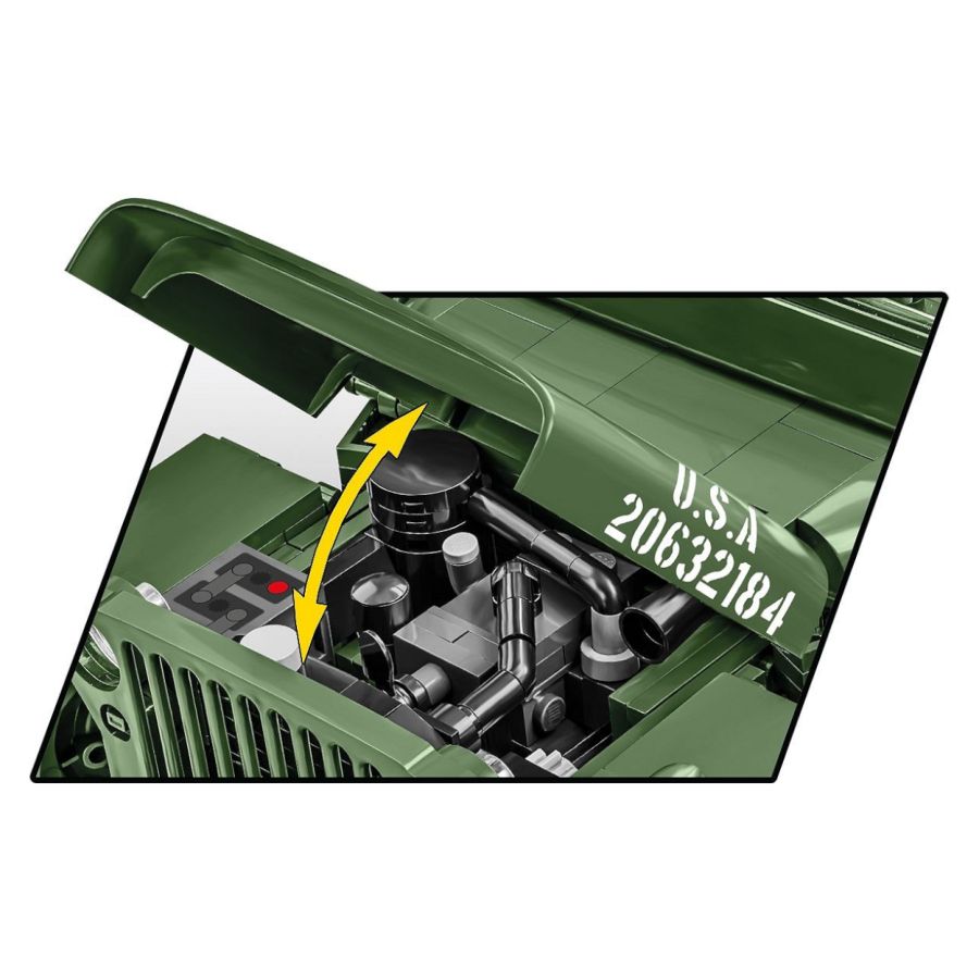 World War 2 - Willys MB + Trailer Exclusive (1580 Pcs)