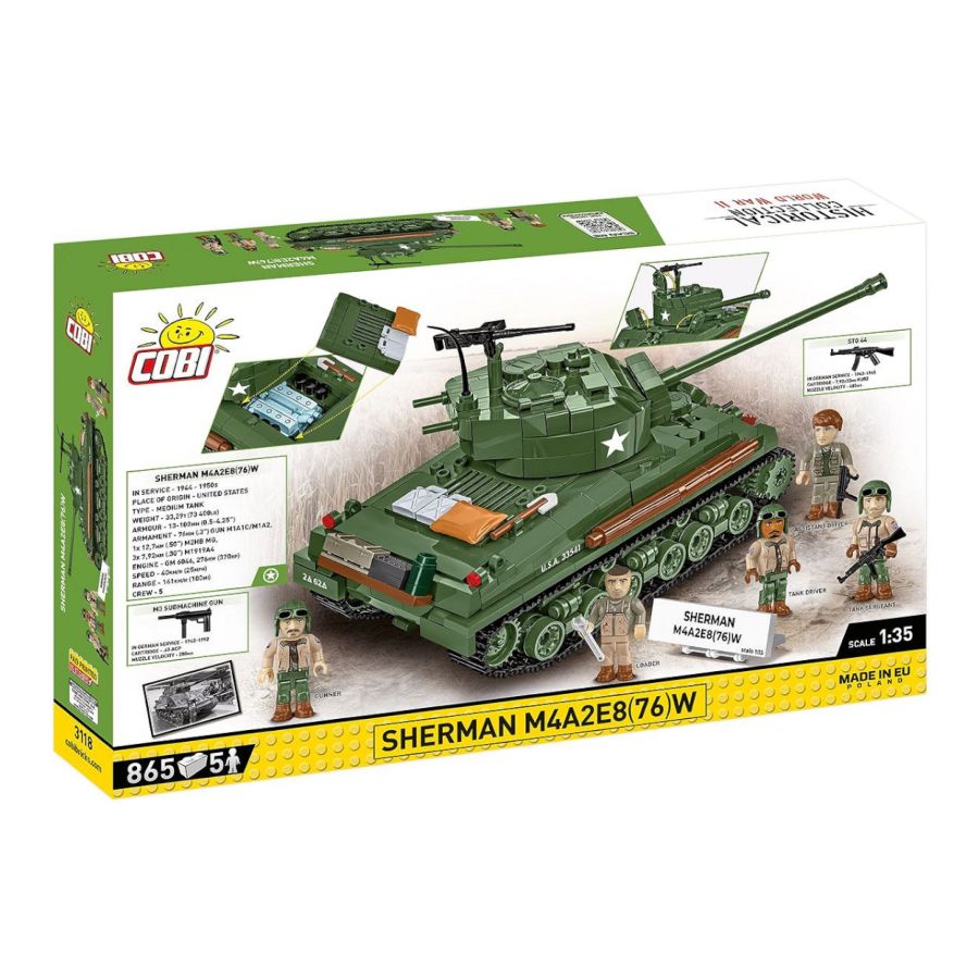 World War 2 - Sherman M4A2E8(76)W (865 Pcs)