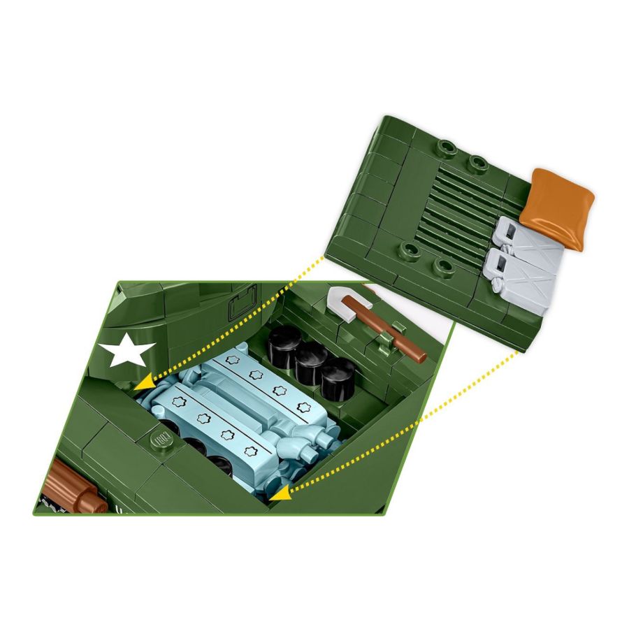 World War 2 - Sherman M4A2E8(76)W (865 Pcs)