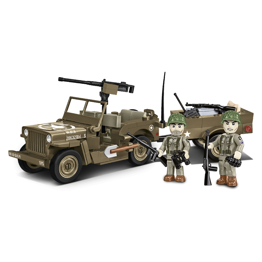 World War 2 - Willys MB & Trailer (200 Pcs)