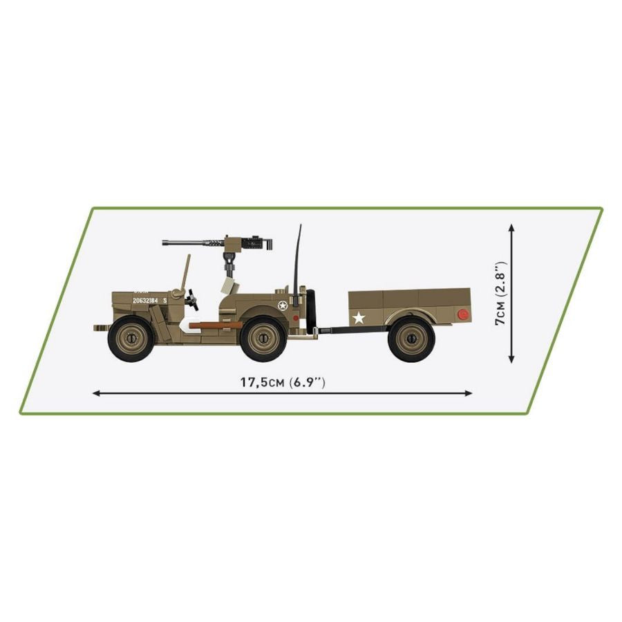World War 2 - Willys MB & Trailer (200 Pcs)