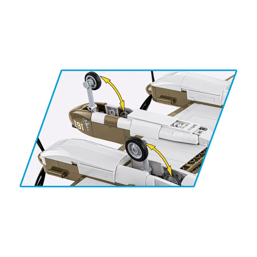 World War 2 - Lockheed P-38H Lightning Construction Set (652 Pieces)