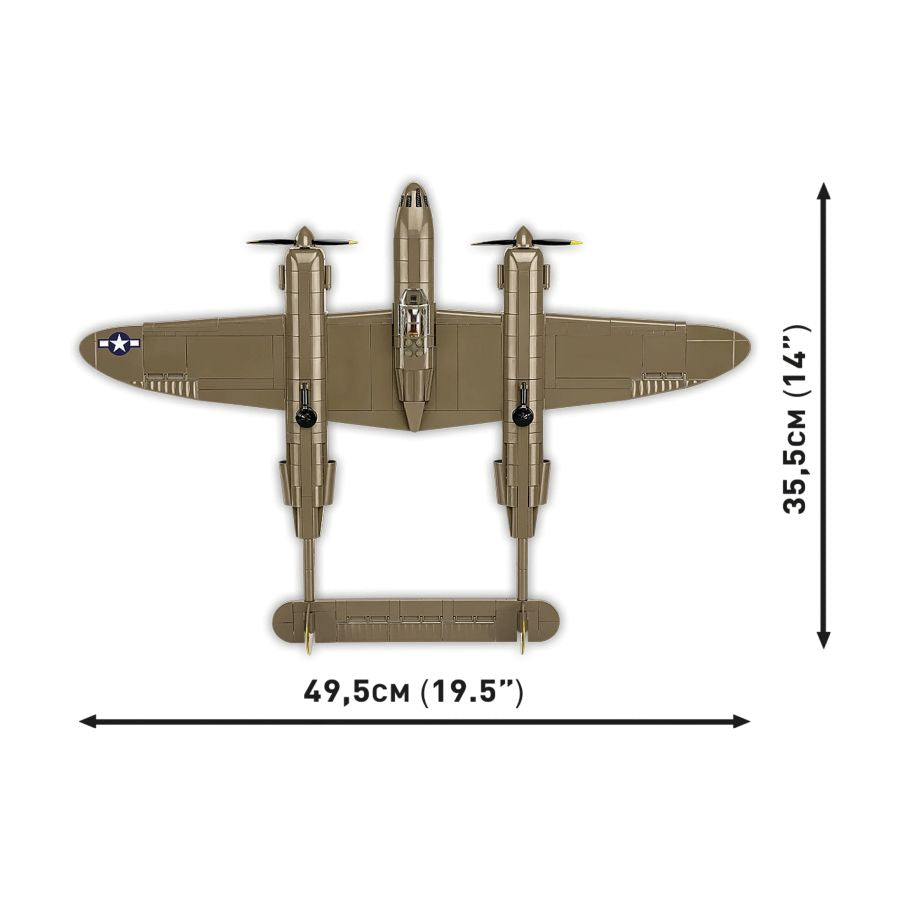 World War 2 - Lockheed P-38H Lightning Construction Set (652 Pieces)