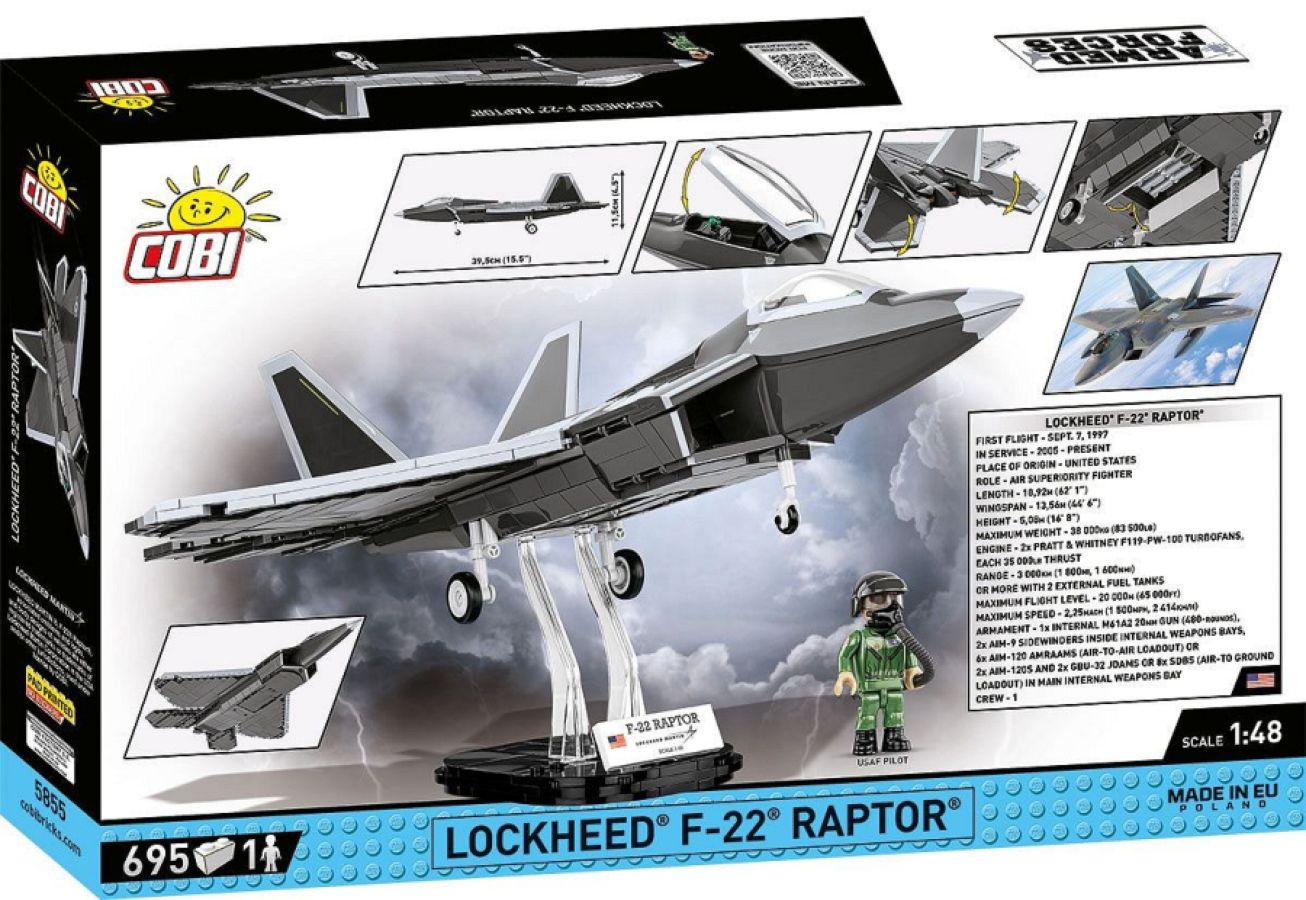 Armed Forces - Lockheed F-22 Raptor (695 Piece Kit)