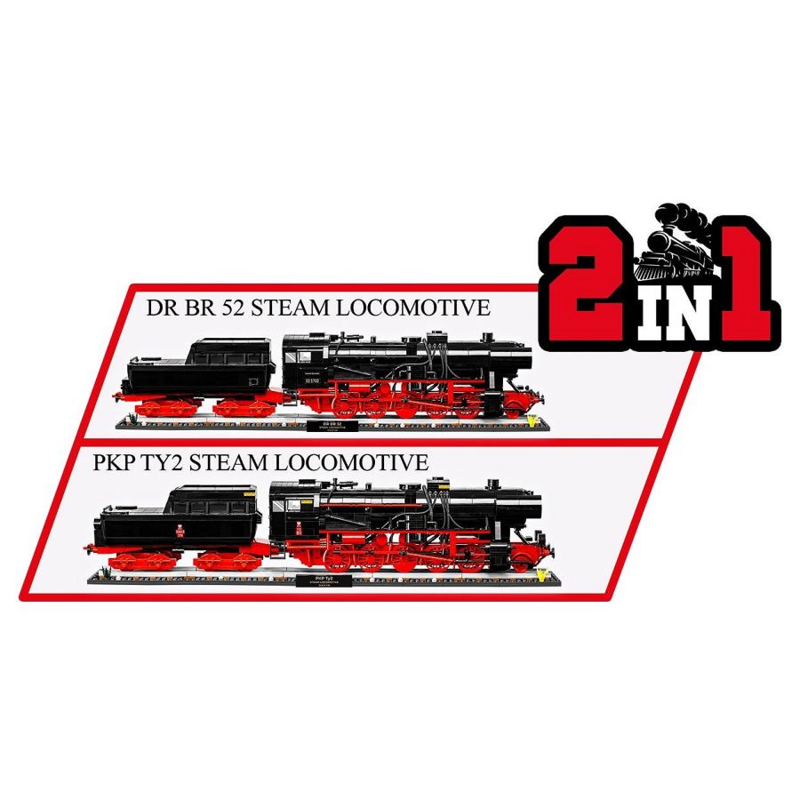 Trains - DRB Class 52 Steam Locomotive & Rail (2747 Pcs)