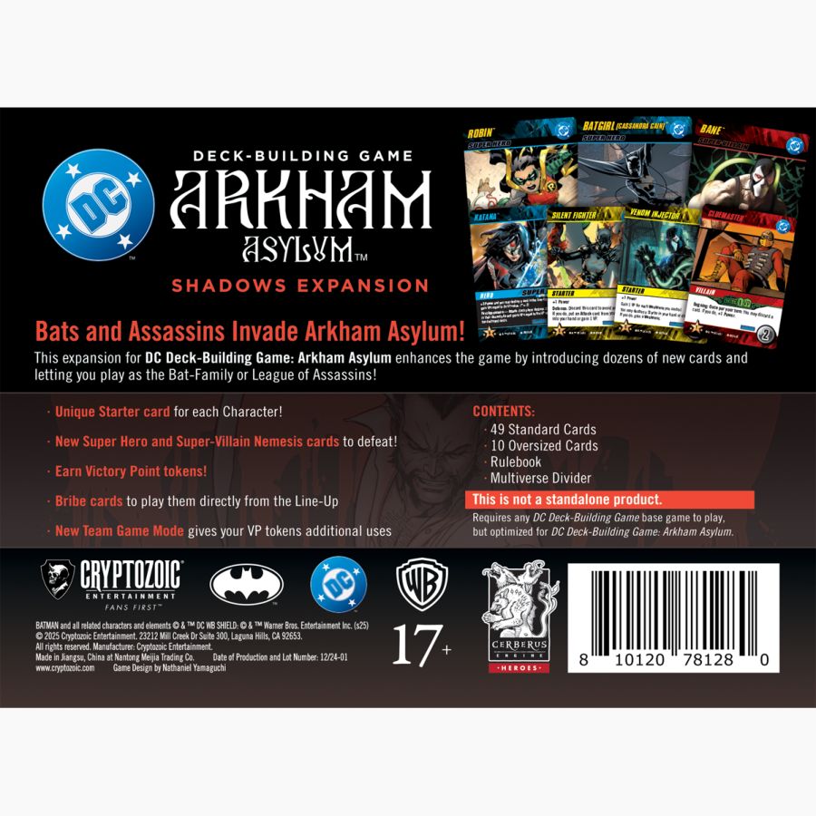 Batman: Arkham Asylum - Deck Building Game Shadows Expansion