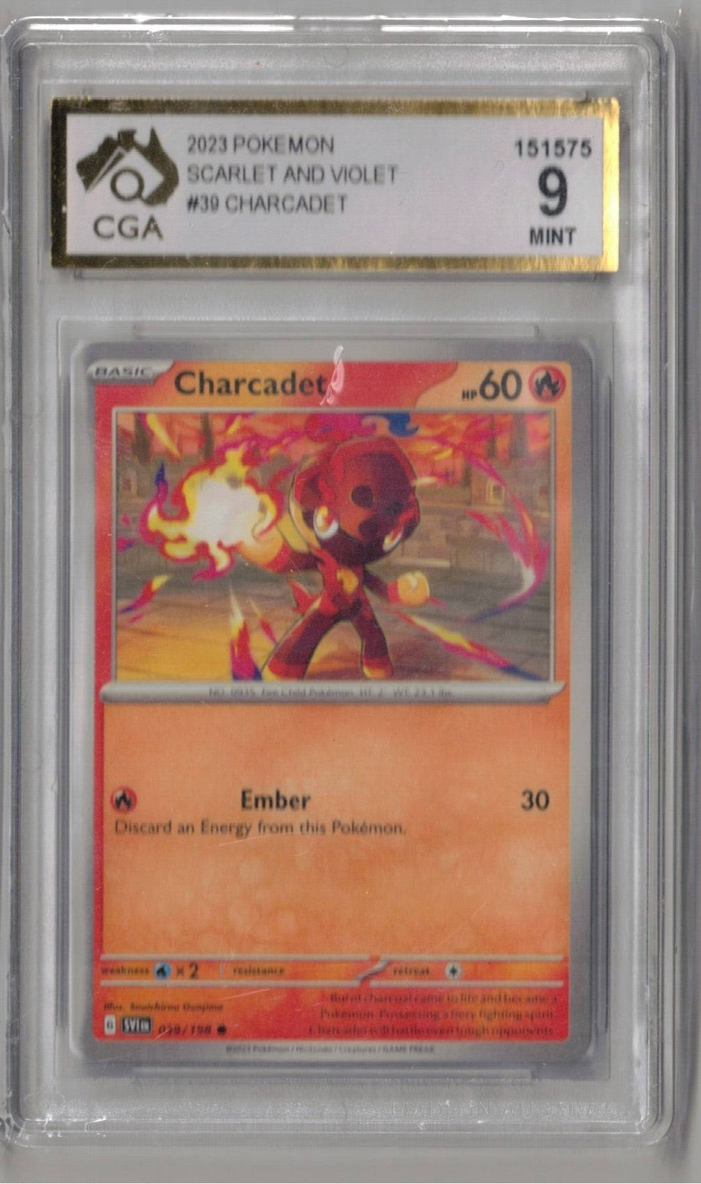 2023 Pokemon Scarlet And Violet 39 Charcadet - CGA 9