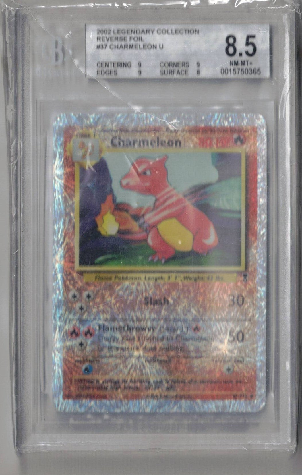 2022 Pokemon Legendary Collection 37 Charmeleon Reverse Foil - BGS 8.5