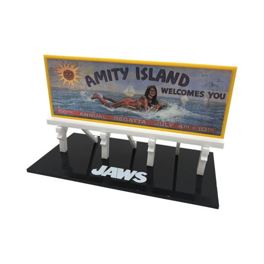 Jaws - Amity Island Billboard Scaled Prop Replica