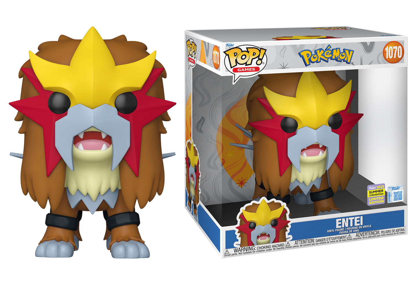 Pokémon - Entei SDCC 2025 Summer Convention Exclusive 10" Pop! Vinyl