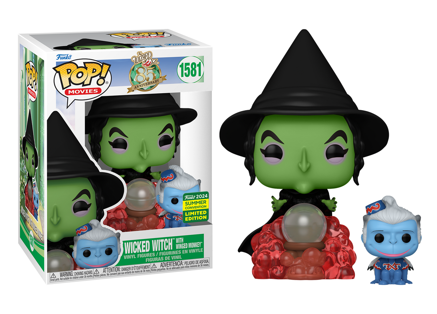 Wizard of Oz - Wicked Witch with Winged Monkey SDCC 2024 US Exclusive Pop! Vinyl #1581