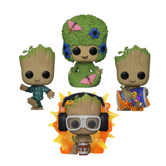 I Am Groot - I Am Groot US Exclusive Glow Pop! Vinyl 4-Pack