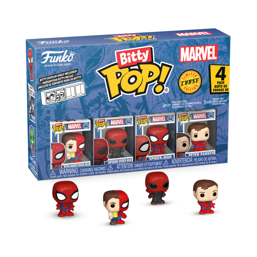 Spider-Man - Peter Parker Split Bitty Pop! 4-Pack