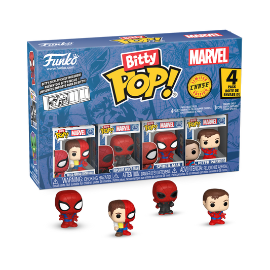 Spider-Man - Peter Parker Split Bitty Pop! 4-Pack