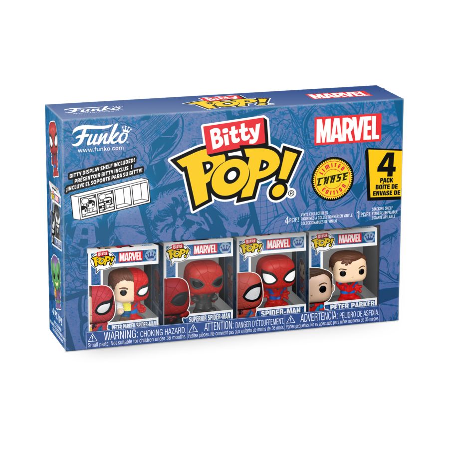 Spider-Man - Peter Parker Split Bitty Pop! 4-Pack