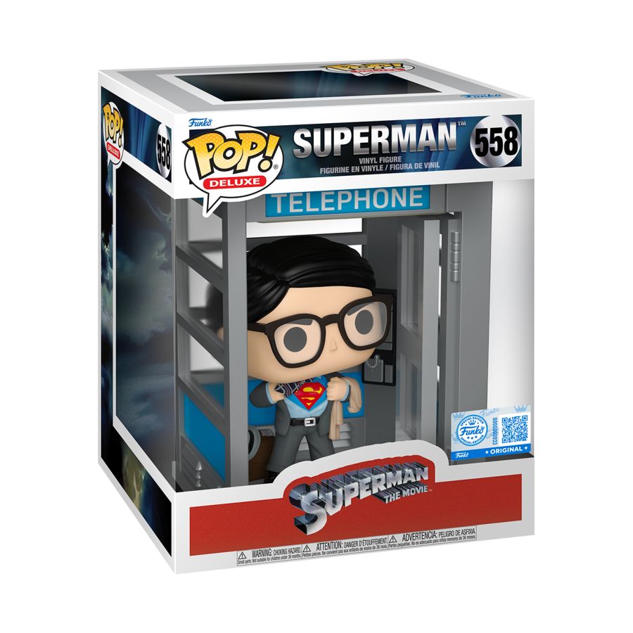 DC Comics - Superman in Phone Booth US Exclusive Pop! Deluxe