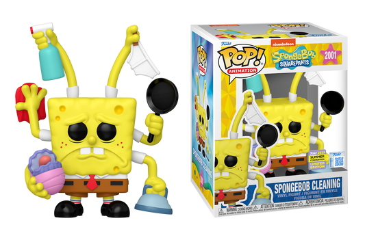 Spongebob - Spongebob Cleaning (Six Arms) SDCC 2025 Summer Convention Exclusive Pop! Premium
