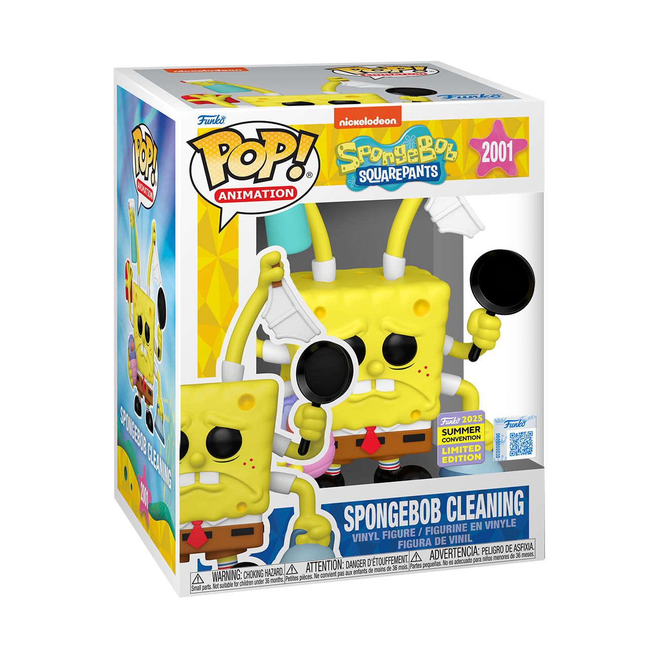 Spongebob - Spongebob Cleaning (Six Arms) SDCC 2025 Summer Convention Exclusive Pop! Premium