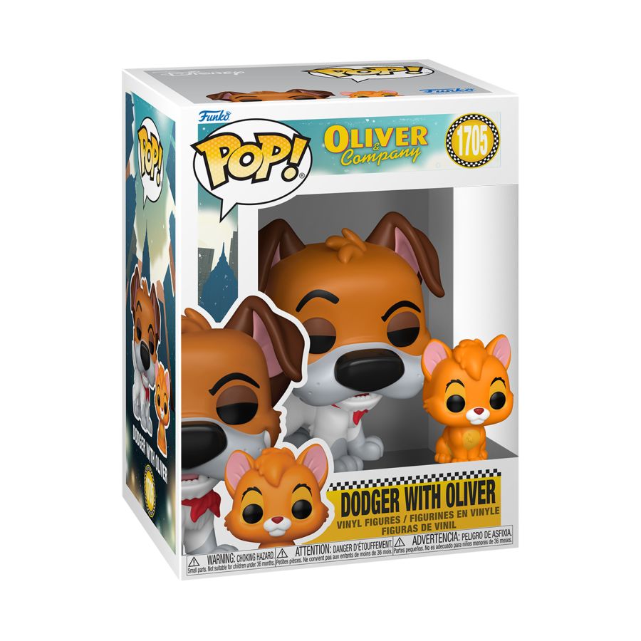 Oliver and Company (1988) - Dodger with Oliver Pop! Vinyl