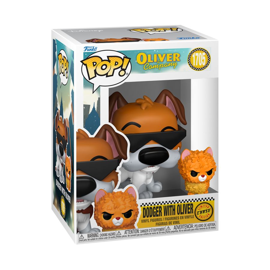 Oliver and Company (1988) - Dodger with Oliver Pop! Vinyl