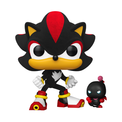 Sonic the Hedgehog - Shadow with Dark Chao US Exclusive Flocked Pop! Vinyl