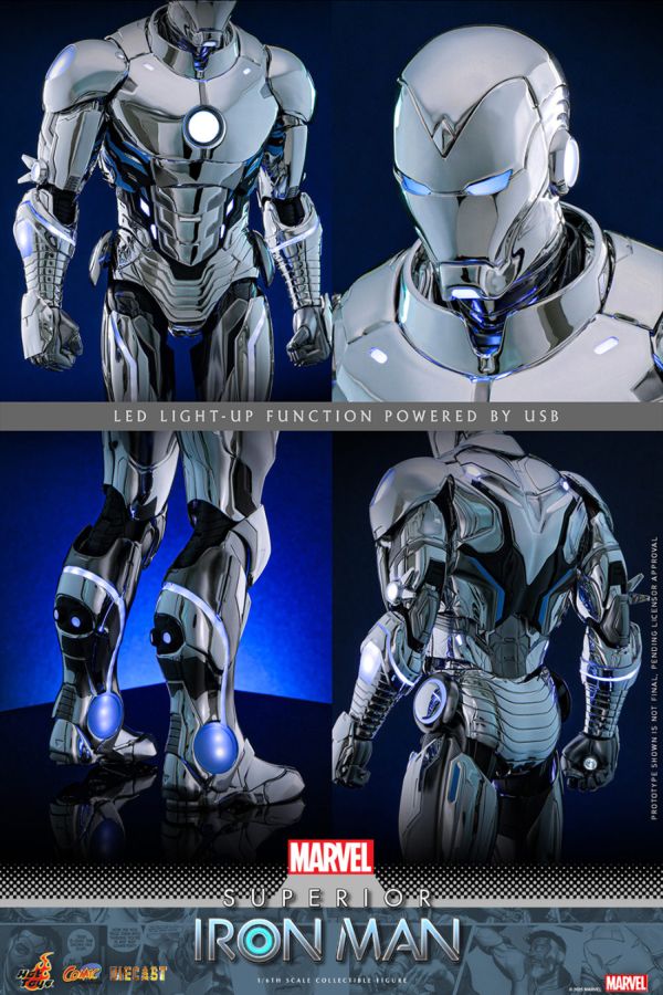 Iron Man - Superior Iron Man Diecast 1:6 Scale Collectable Action Figure