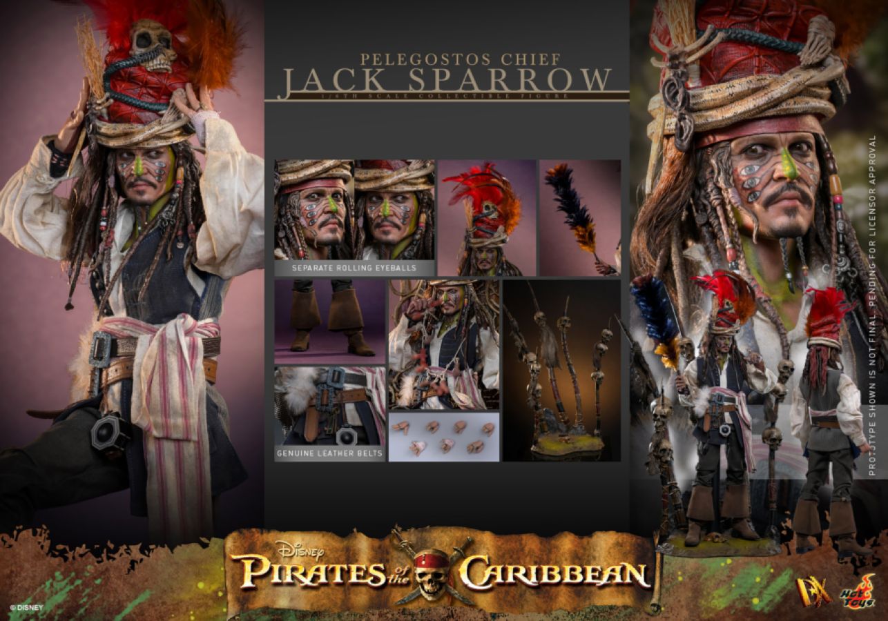 Pirates of the Caribbean 2 - Pelegostos Chief Jack Sparrow 1:6 Scale Collectible Action Figure