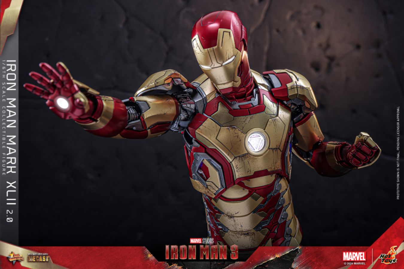 Iron Man 3 - Iron Man Mk 42 (2.0) 1:6 Scale Collectable Action Figure