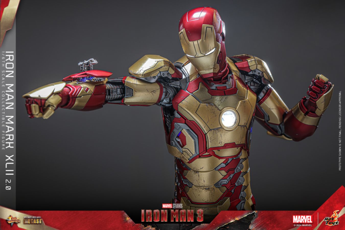Iron Man 3 - Iron Man Mk 42 (2.0) 1:6 Scale Collectable Action Figure