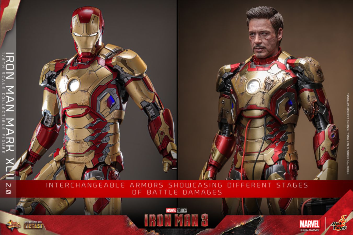 Iron Man 3 - Iron Man Mk 42 (2.0) 1:6 Scale Collectable Action Figure