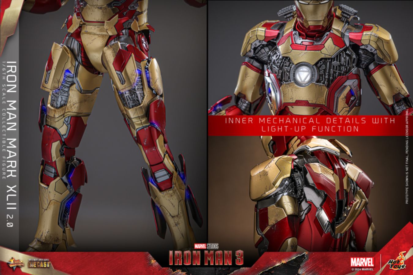 Iron Man 3 - Iron Man Mk 42 (2.0) 1:6 Scale Collectable Action Figure