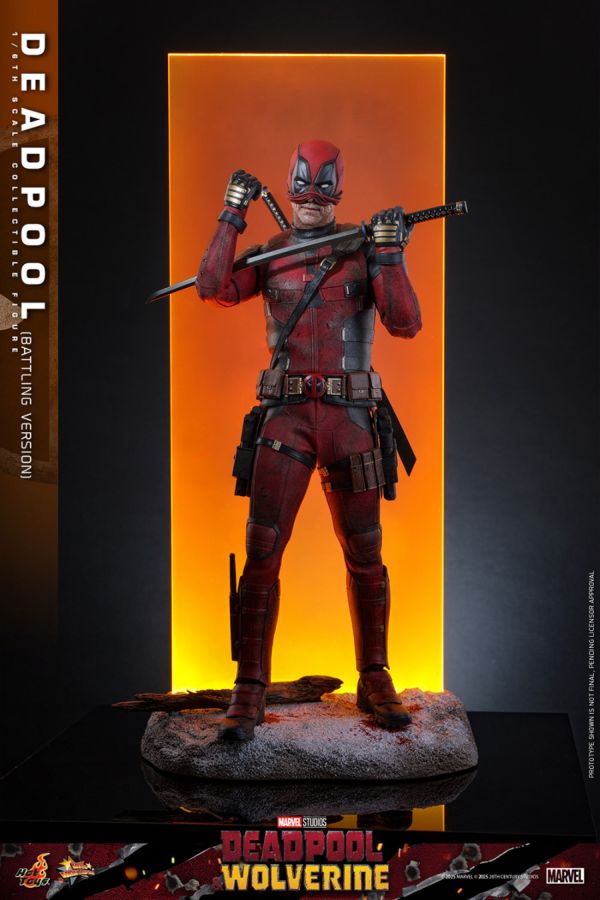 Deadpool & Wolverine - Deadpool (Battling Version) 1:6 Scale Collectible Action Figure