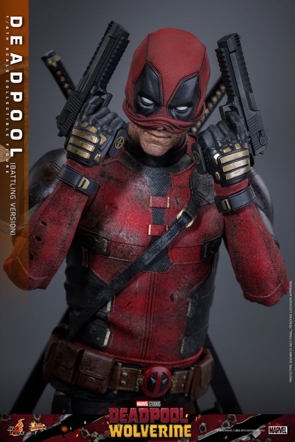 Deadpool & Wolverine - Deadpool (Battling Version) 1:6 Scale Collectible Action Figure