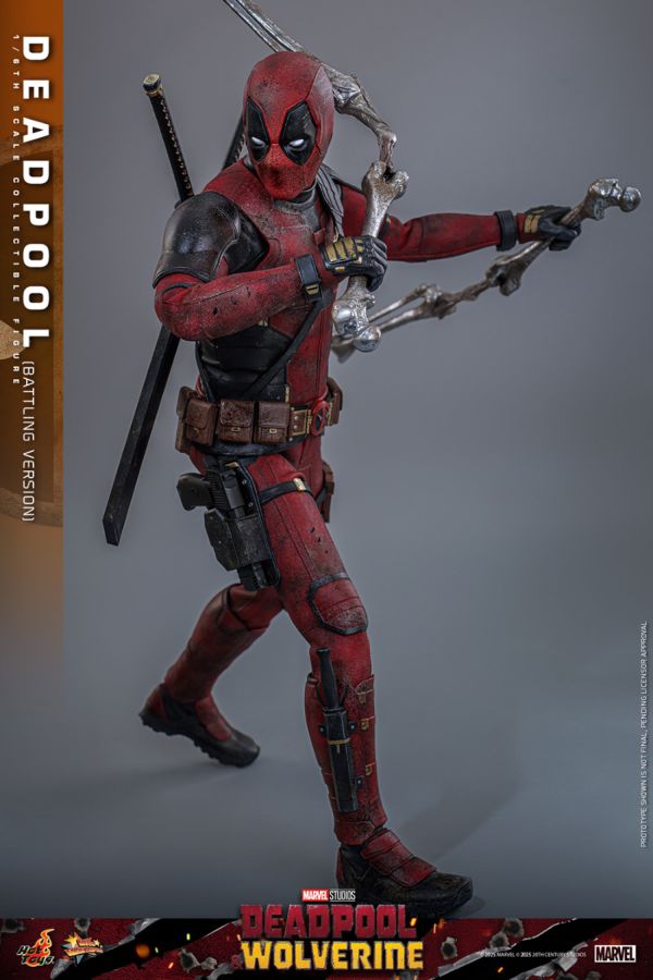 Deadpool & Wolverine - Deadpool (Battling Version) 1:6 Scale Collectible Action Figure