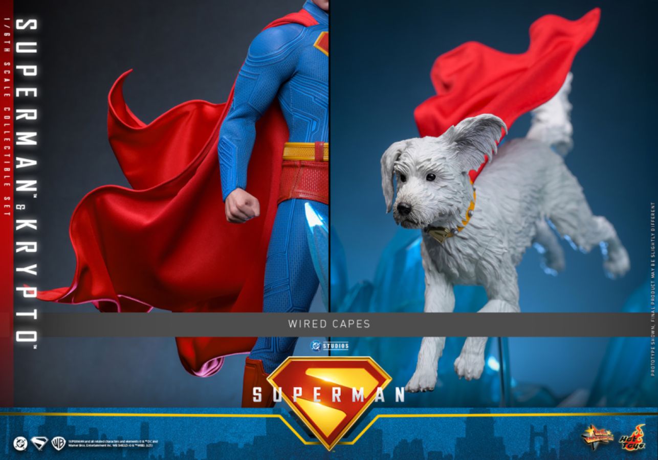 Superman (2025) - Superman & Krypto 1:6 Scale Collectable Action Figure Set