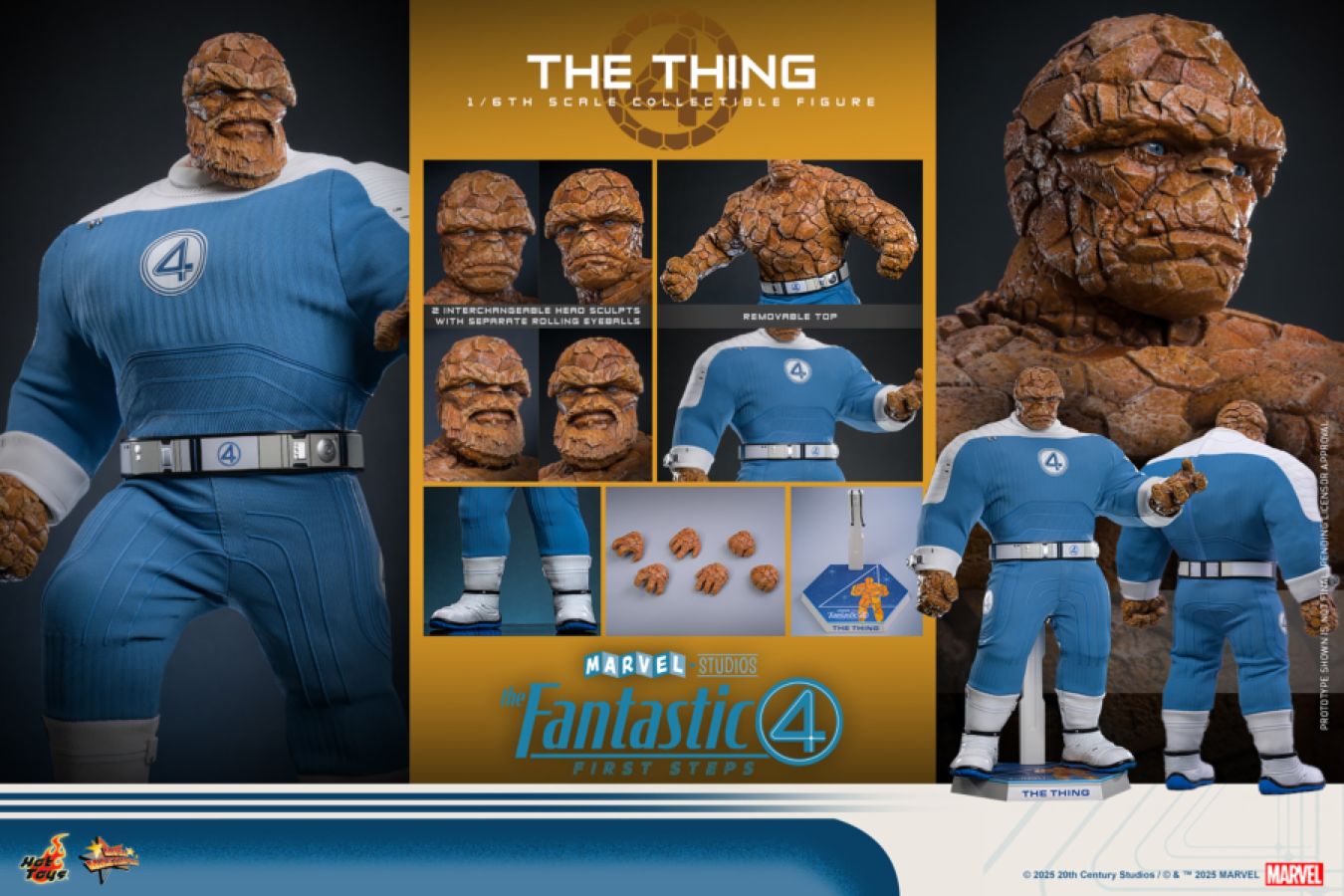 The Fantastic Four: First Steps - The Thing 1:6 Scale Collectable Action Figure