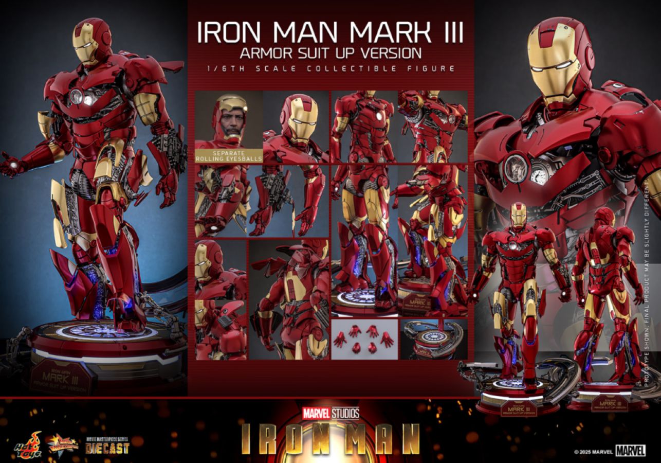 Iron Man - Mk3 Armor (Suit Up Version) Diecast 1:6 Scale Collectable Action Figure