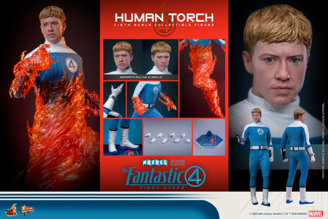 The Fantastic Four: First Steps - Human Torch 1:6 Scale Collectable Action Figure