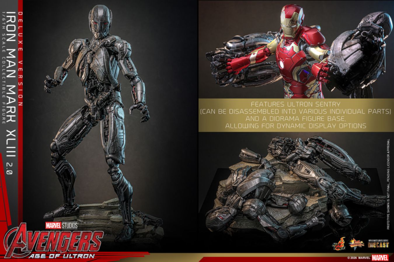 Avengers: Age of Ultron - Iron Man Mark XLIII (2.0) Deluxe 1:6 Scale Collectible Action Figure