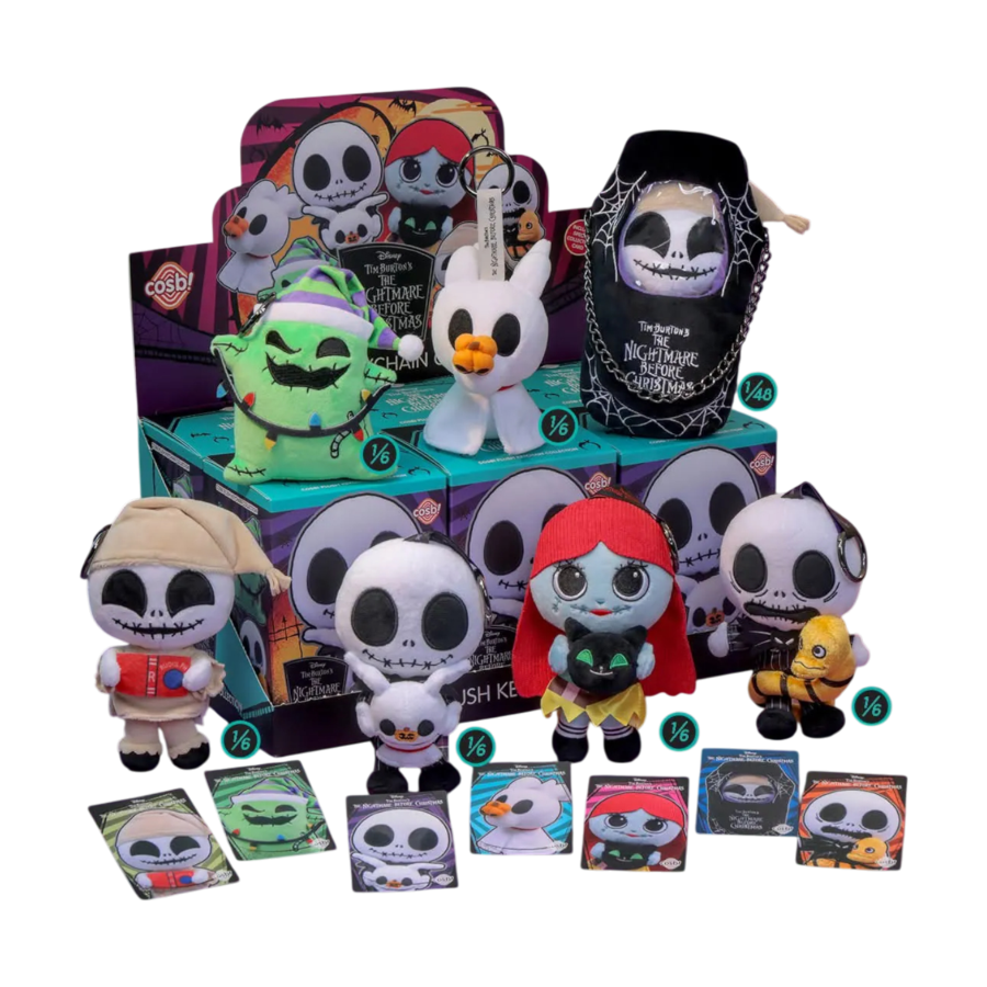 The Nightmare Before Christmas - Jack & Friends Cosbi Plush Keychain Collection (Display of 6)