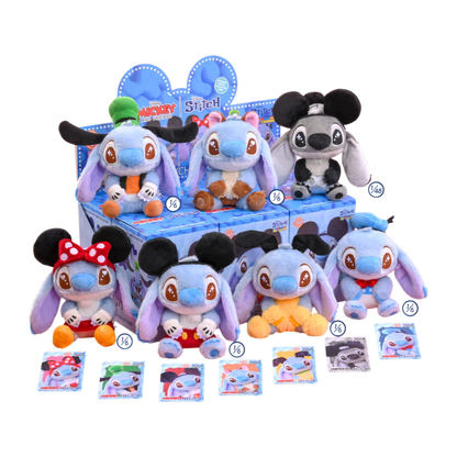Lilo & Stitch - Stitch as Mickey & Friend - Cosbi Plush Keychain Collection (Display of 6)