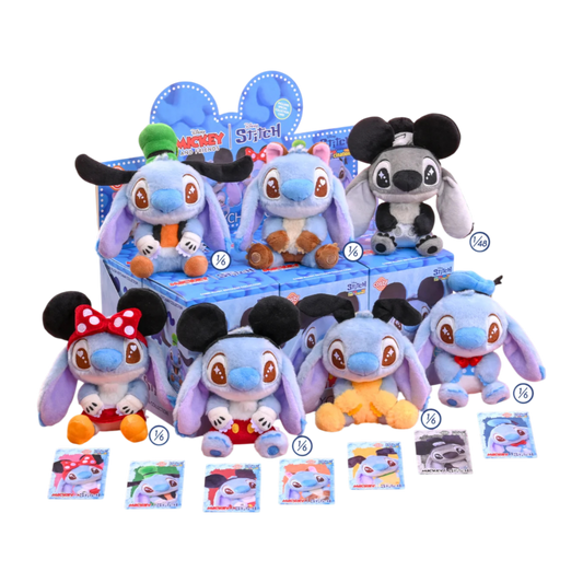 Lilo & Stitch - Stitch as Mickey & Friend - Cosbi Plush Keychain Collection (Display of 6)