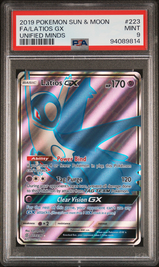 2019 Pokemon Sun & Moon Unified Minds 223 Fa/Latios Gx Unified Minds