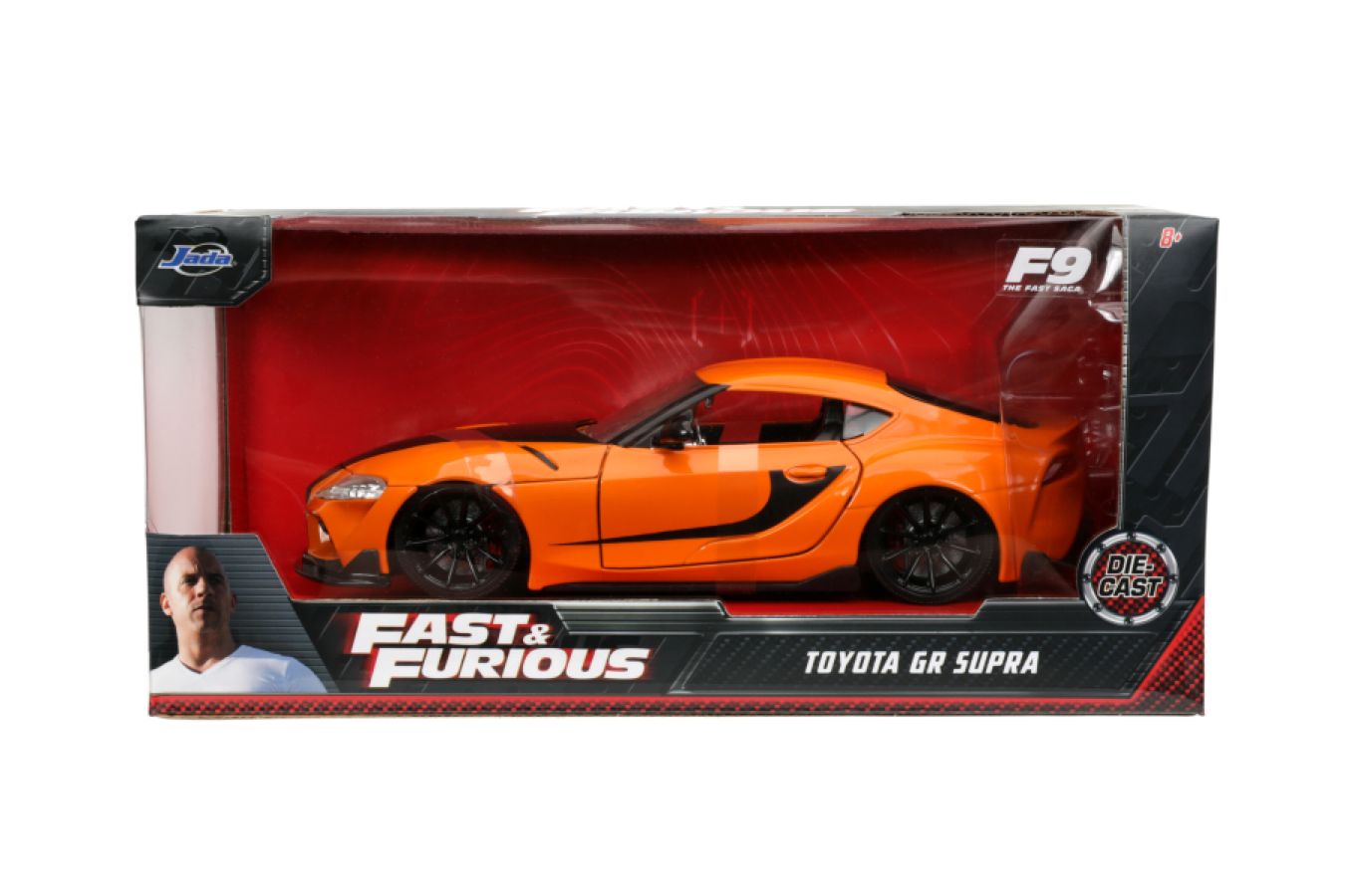 Fast and Furious 9: The Fast Saga - 2020 Toyota Supra Metallic Orange 1:32 Scale Hollywood Ride