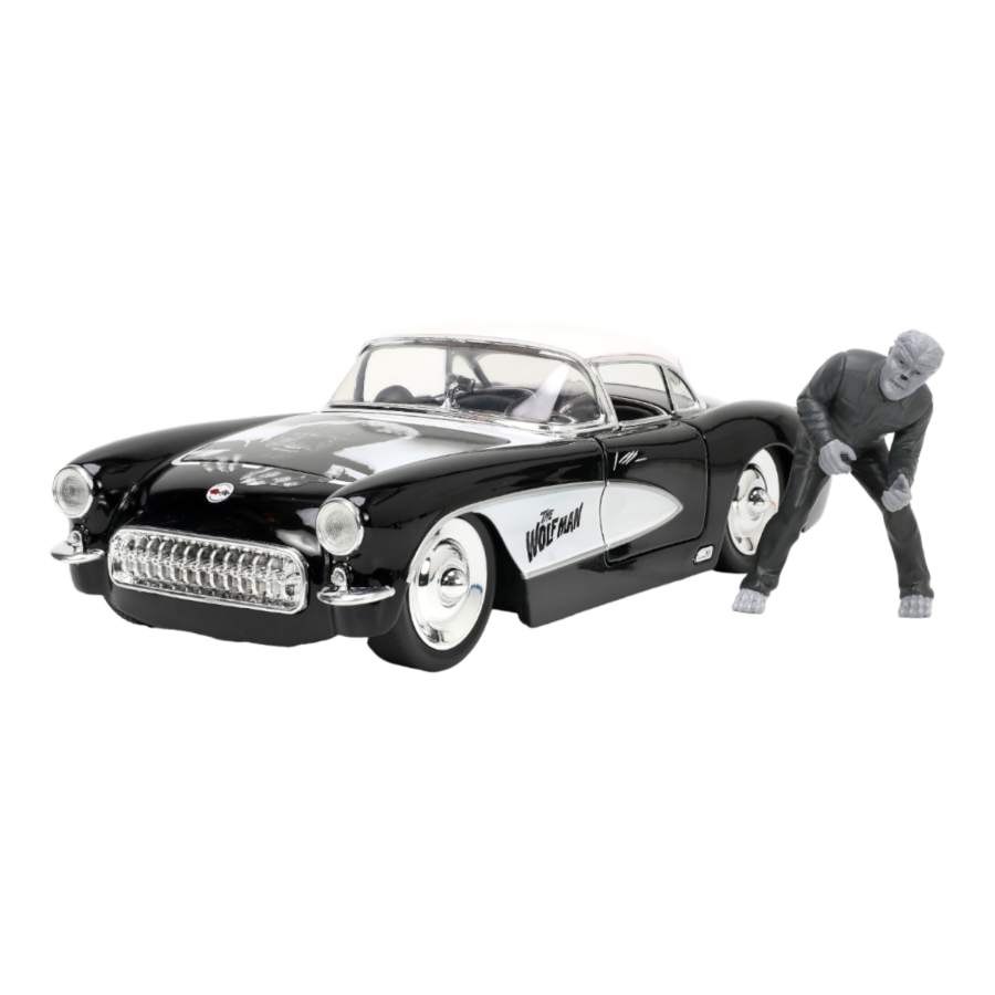 Universal Monsters - Wolfman with Vehicle 1:24 Scale