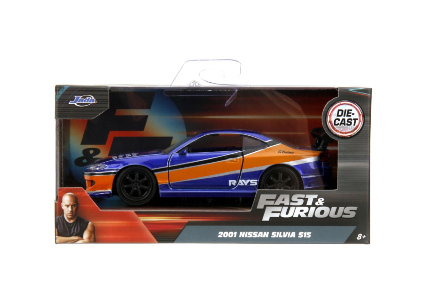 Fast and the Furious - Han's 2001 Nissan Silvia S15 1:32 Scale Diecast Vehicle