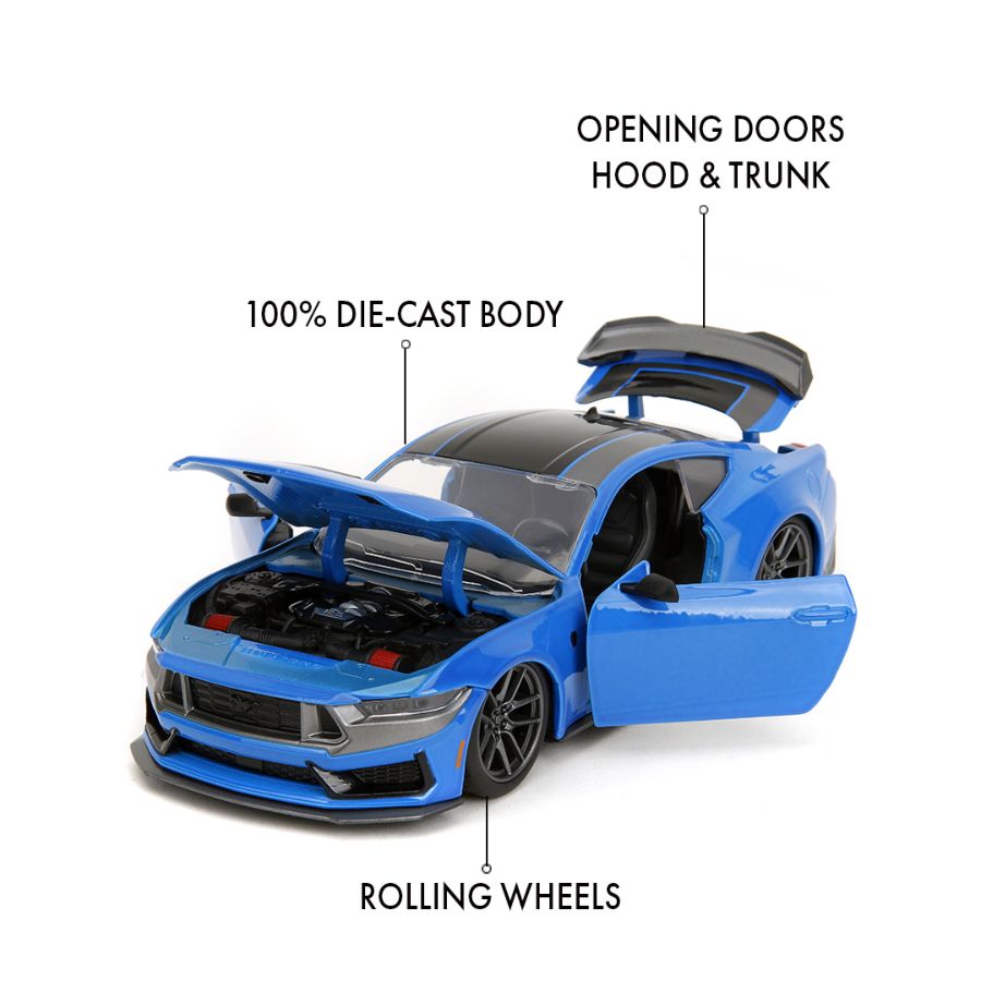 Big Time Muscle - 1:24 2024 Ford Mustang Dark Horse Diecast Vehicle