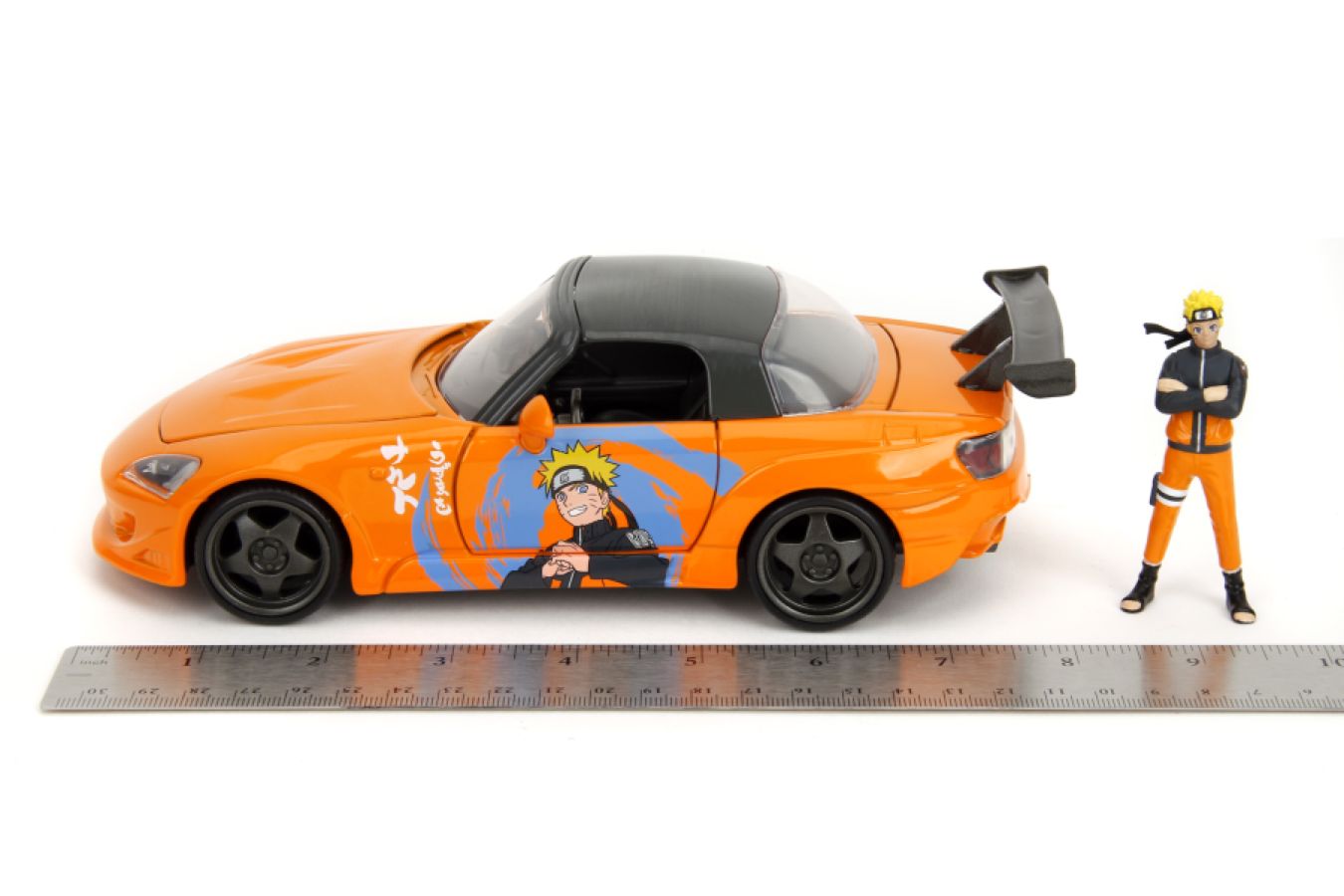 Naruto - 2001 Honda S2000 (with Naruto Figure) 1:24 Scale Diecast Vehicle Set