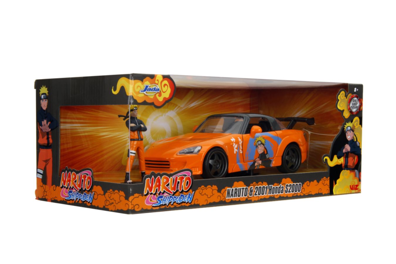 Naruto - 2001 Honda S2000 (with Naruto Figure) 1:24 Scale Diecast Vehicle Set