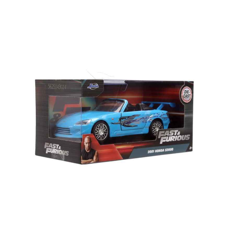 Fast & Furious - 2001 Honda S2000 1:32 Scale Diecast Vehicle (Blue Remix)